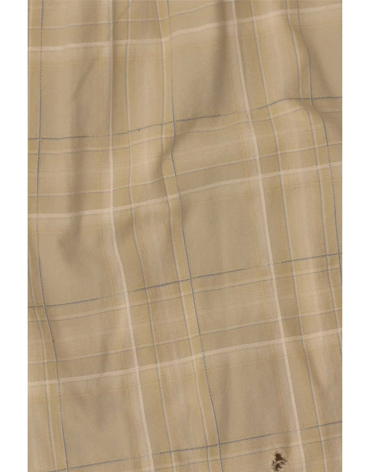 Camisa masculina de manga curta Camel Active XL bege xadrez