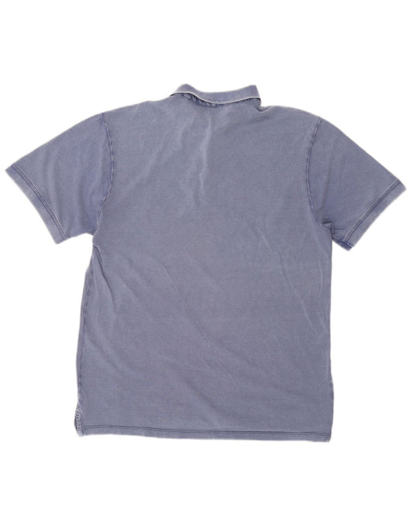 Camisa polo masculina Gas médio algodão azul