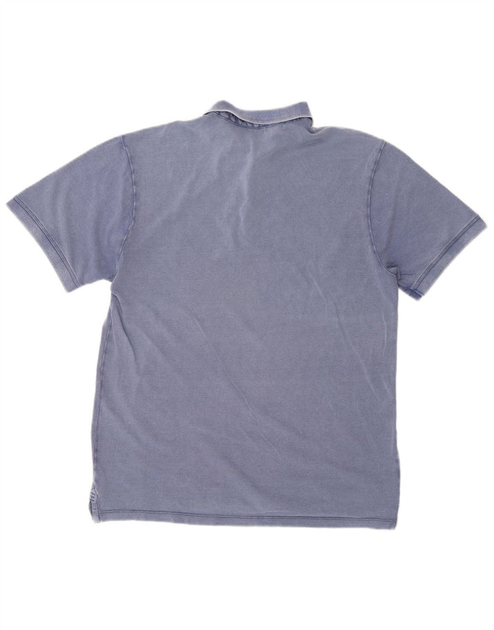Camisa polo masculina Gas médio algodão azul