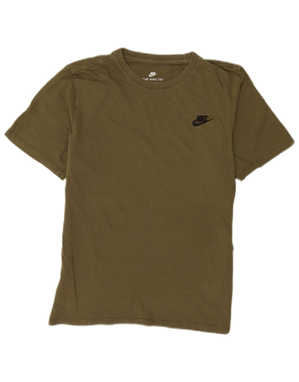 Camiseta Nike Masculina Athletic Cut Top Médio Algodão Cáqui