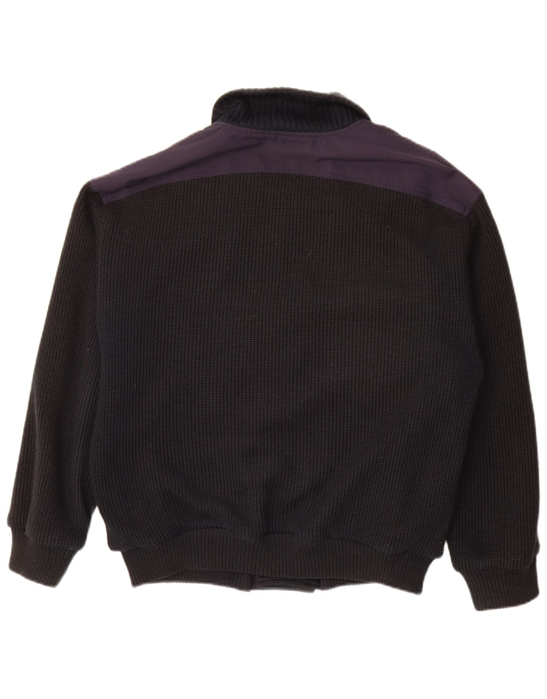 Suéter cardigã masculino vintage com peito duplo IT 48 azul marinho médio
