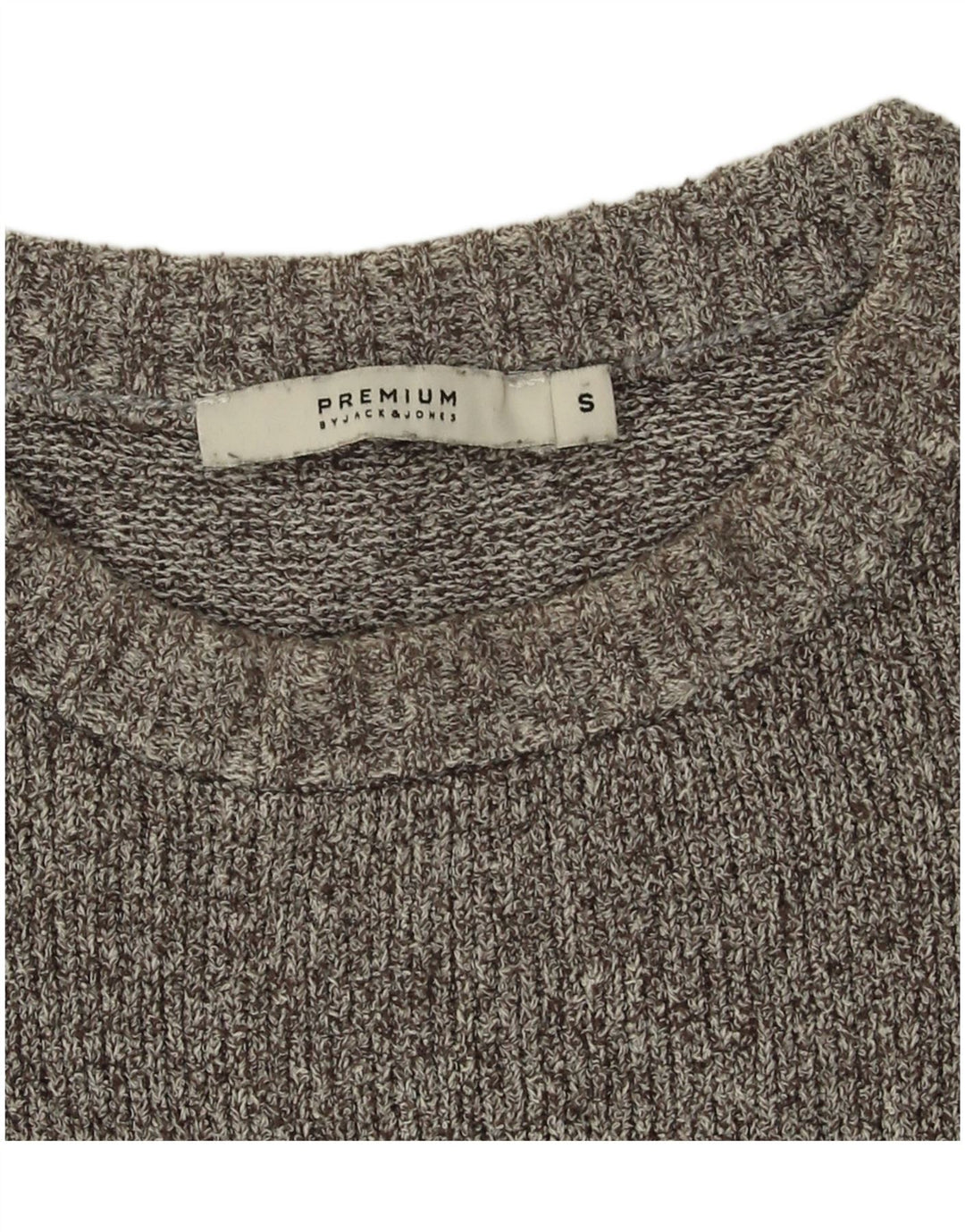 Suéter masculino Jack & Jones com gola redonda e algodão cinza pequeno