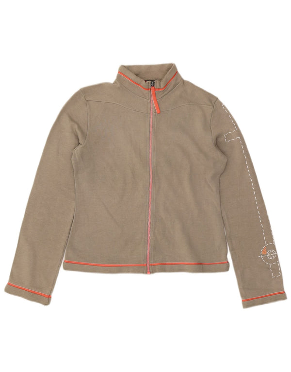 Diesel Womens Graphic Tracksuit Top Jacket UK 14 Grande Poliéster Cinza