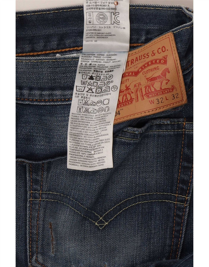 Levi's Masculino 504 Straight Jeans W32 L32 Azul Algodão