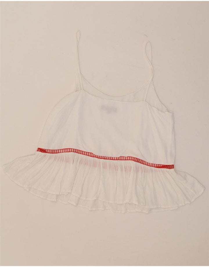 Tommy Hilfiger Cami Top Feminino EUA 8 Médio Listrado Branco