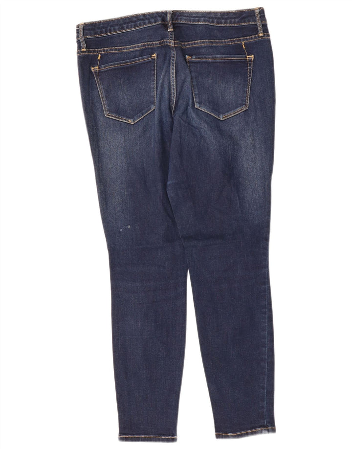 Calça jeans feminina MOSSIMO com cintura média desgastada US 10 médio W30 L27 azul