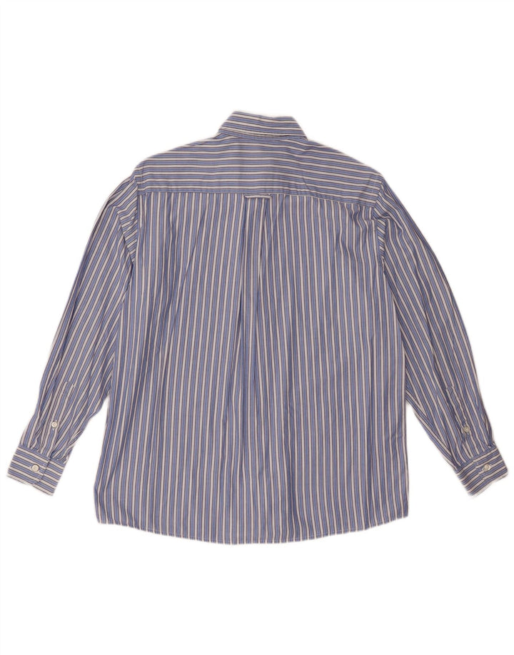 Camisa masculina Fred Perry 11-12 anos algodão listrado azul