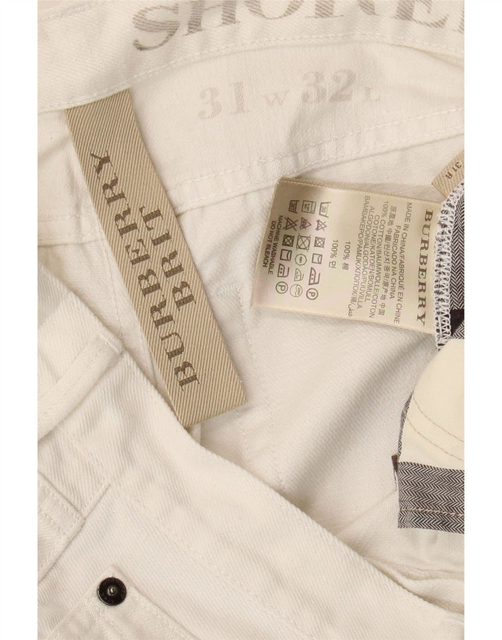 Burberry Mens Jeans Slim W31 L28 Algodão Branco