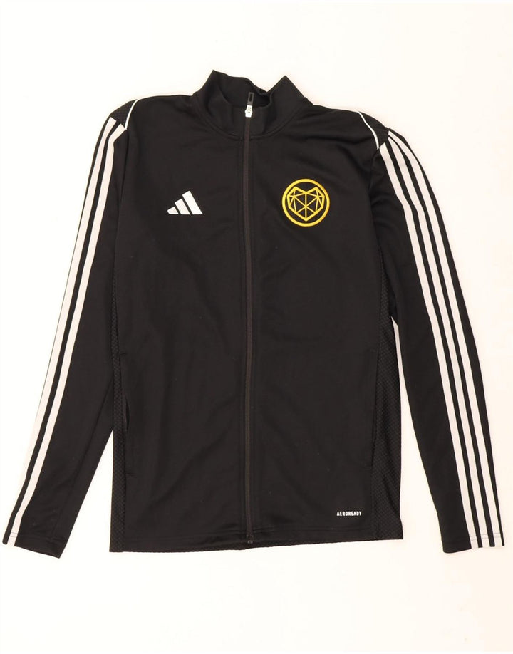 Adidas Mens Aeroready Slim Fit Treino Top Jaqueta Pequena Poliéster Preto