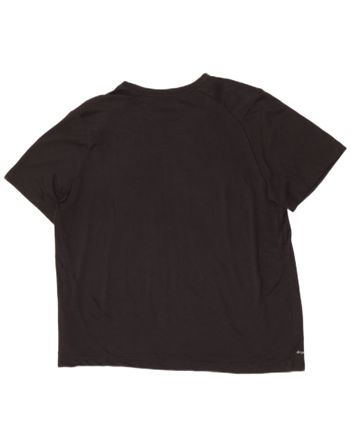 Camiseta masculina Russell Athletic Dri-Power UK 38/40 poliéster preto médio