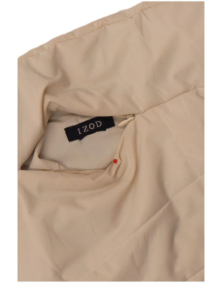 Colete acolchoado reversível feminino Izod UK 12 médio branco