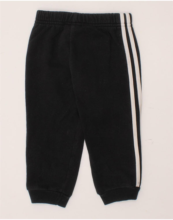 ADIDAS Baby Boys Joggers Calças de treino 9-12 meses algodão preto