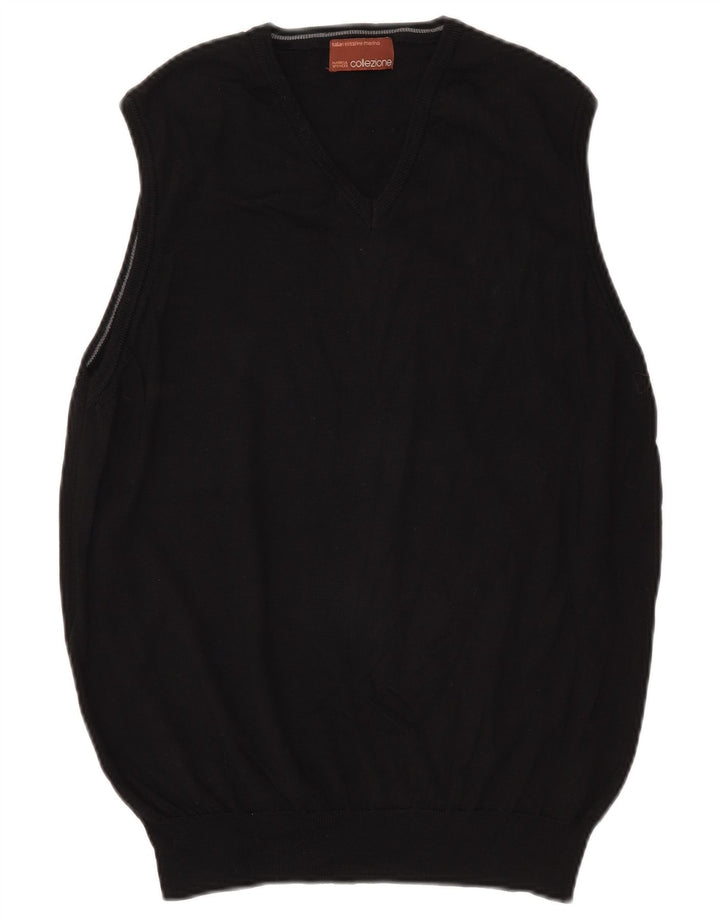 Regata masculina Marks & Spencer com colete médio de lã merino preta
