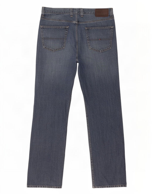 Jeans retos masculinos Tommy Hilfiger W38 L34 algodão azul