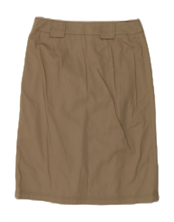 STEFANEL Womens Straight Skirt EU 40 Medium W28  Beige Cotton Vintage Stefanel and Second-Hand Stefanel from Messina Hembry 