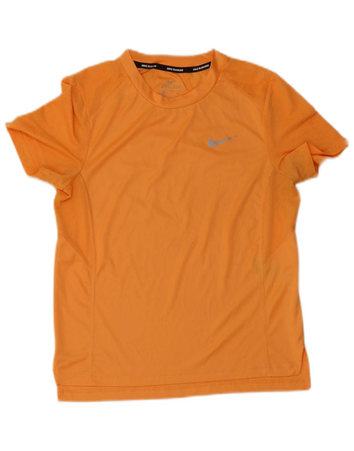 Camiseta feminina Nike Dri Fit Top UK 10 pequena laranja poliéster