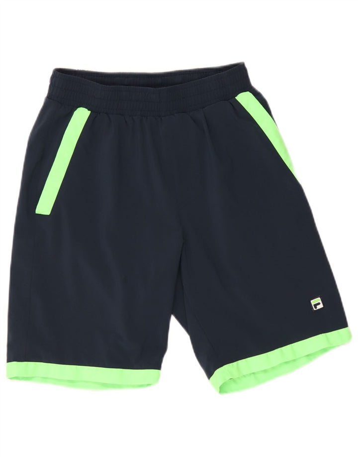Fila Mens Sport Shorts Médio Azul Marinho Colourblock Poliéster