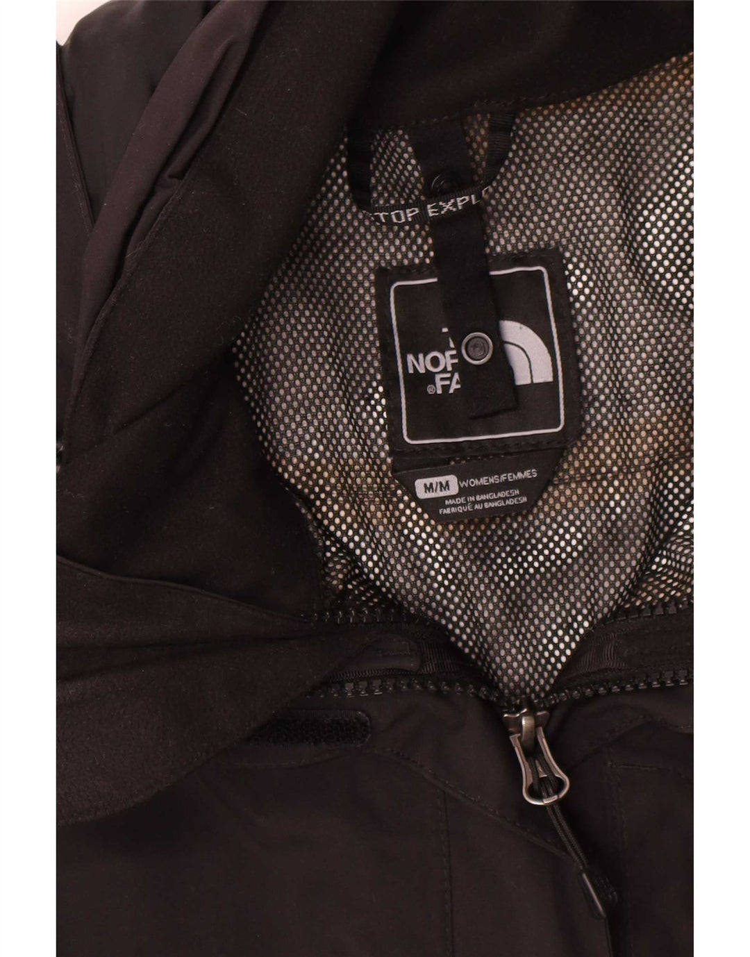 Jaqueta de chuva com capuz feminina The North Face UK 14 poliéster preto médio
