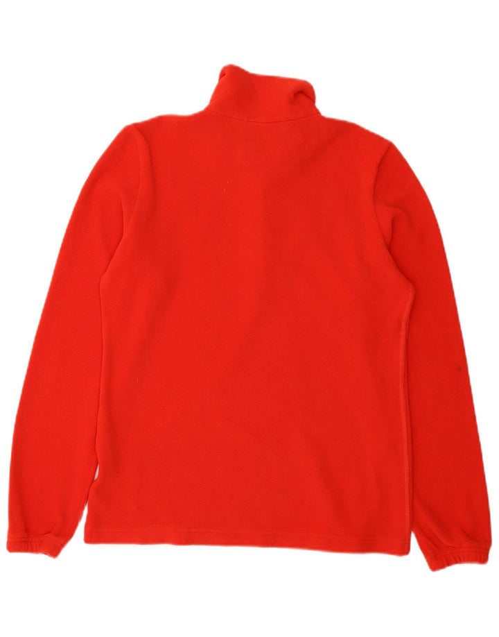 Suéter de lã feminino Lotto com zíper e gola UK 12 poliéster vermelho médio