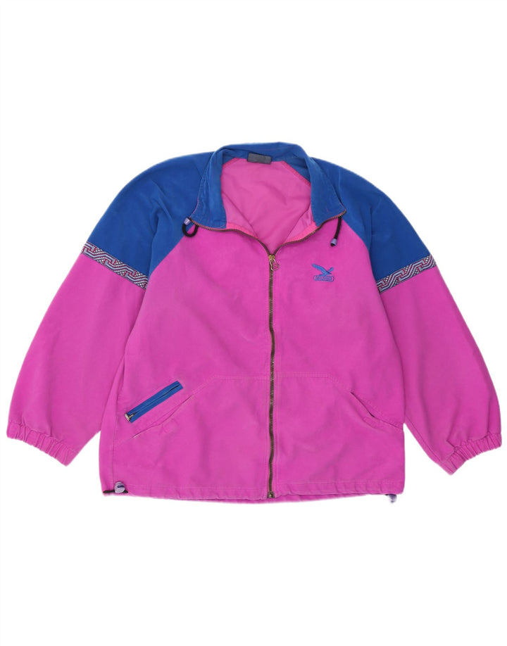 Jaqueta feminina de treino SALEWA Reino Unido 16 grande bloco colorido rosa
