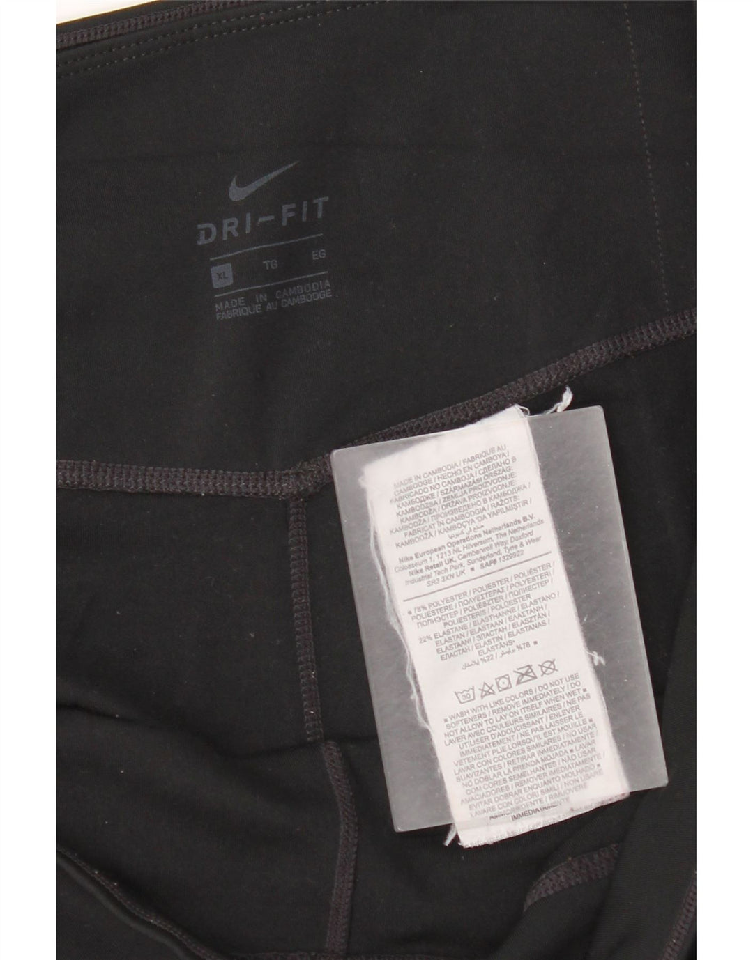 Leggings Nike Dri Fit Crop Feminino UK 18 XL Preto Poliéster