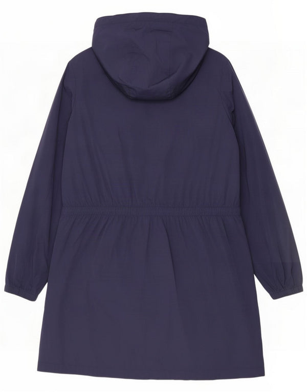Reiss Jaqueta Parka Feminina com Capuz UK 8 Pequeno Poliéster Azul Marinho