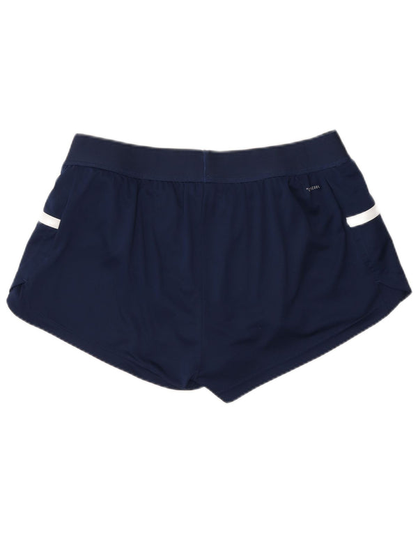 Adidas Womens Climacool Sport Shorts UK 16/18 Grande Azul Marinho Colorblock