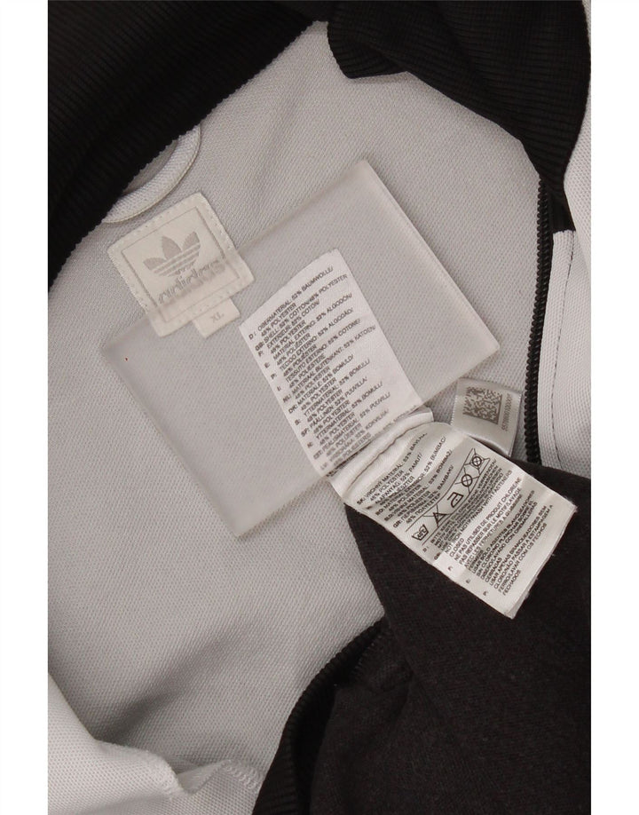 Adidas Mens Graphic Tracksuit Top Jacket XL Preto Colorblock Algodão