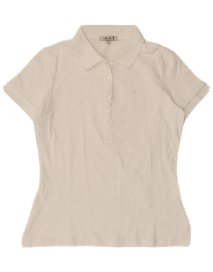 Camisa polo feminina Geox Respira UK 12 médio branco
