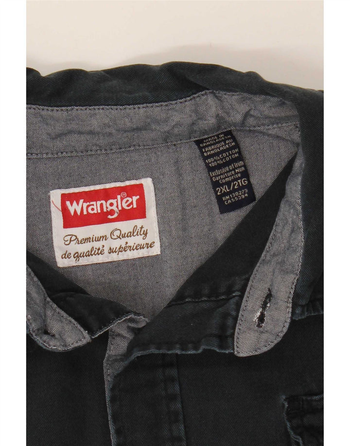 Camisa masculina Wrangler 2XL algodão azul marinho