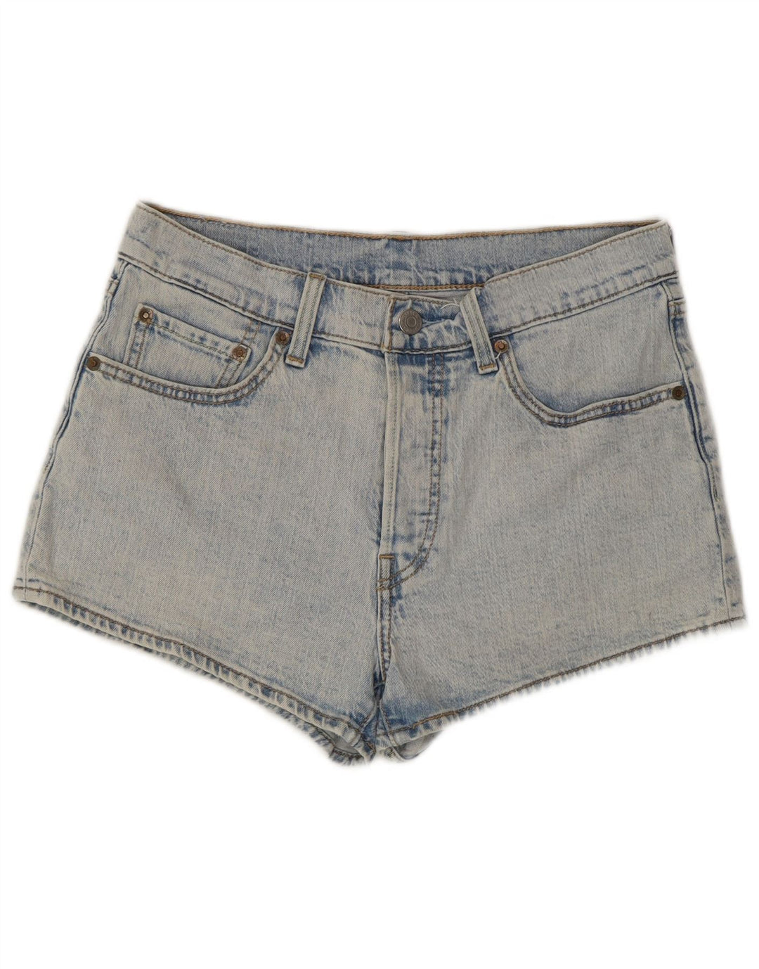 Shorts jeans feminino Levi's 501 W27 pequeno azul algodão