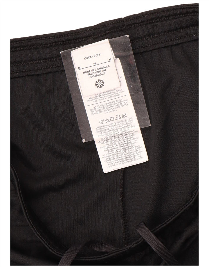 Shorts esportivos masculinos Nike Dri Fit médio preto colorblock poliéster