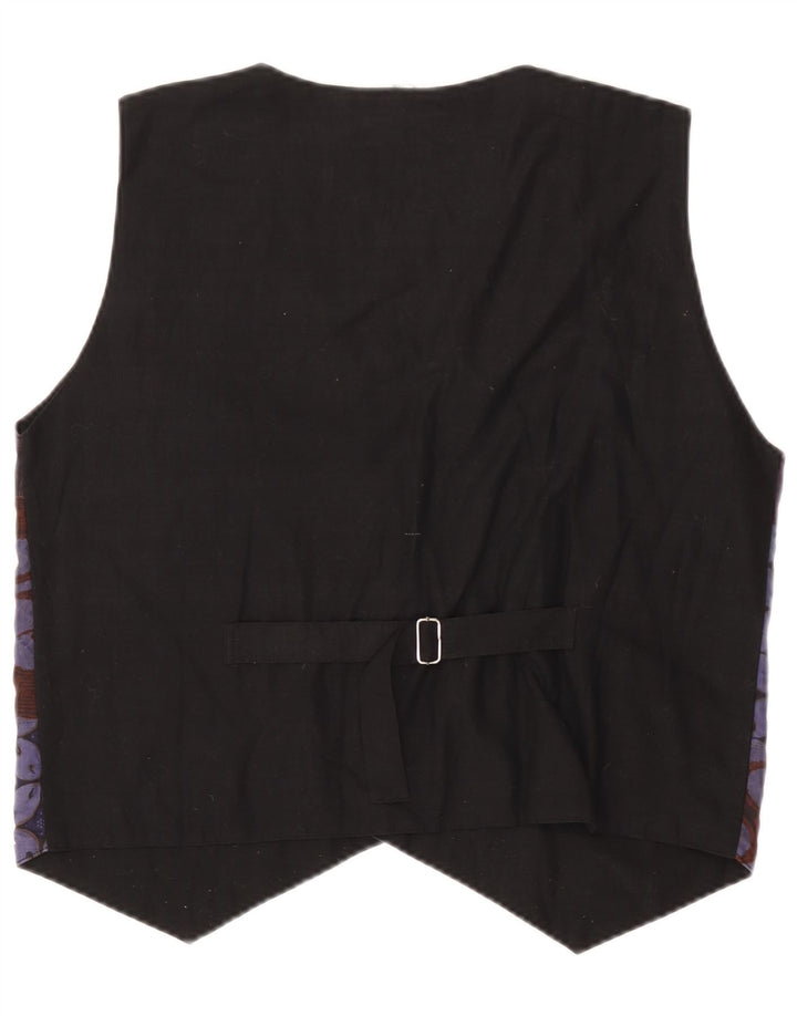 Colete masculino vintage médio roxo patchwork algodão