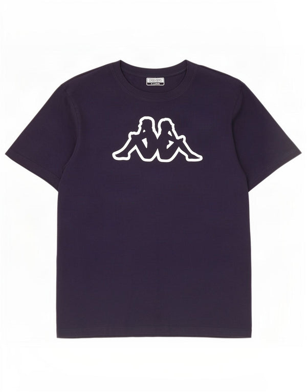 Camiseta gráfica masculina Kappa Top XL algodão azul marinho