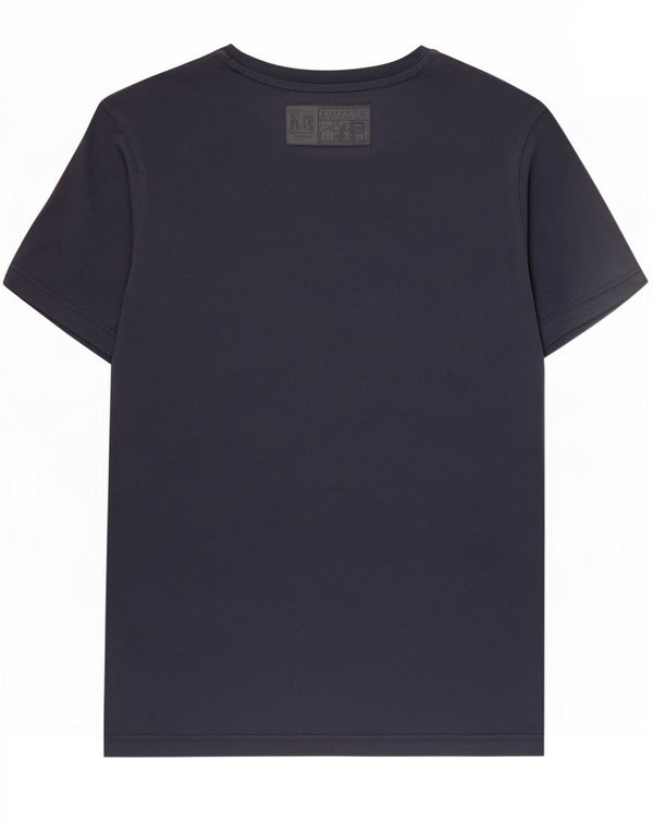 Camiseta gráfica masculina Hugo Boss Top médio algodão azul marinho