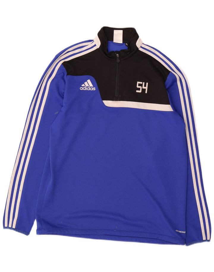 ADIDAS Mens Climacool Pullover Treino Top Grande Bloco Azul