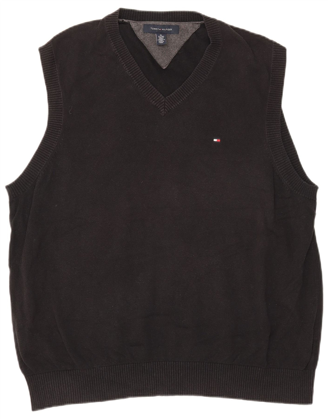 Regata masculina Tommy Hilfiger com colete XL de algodão preto