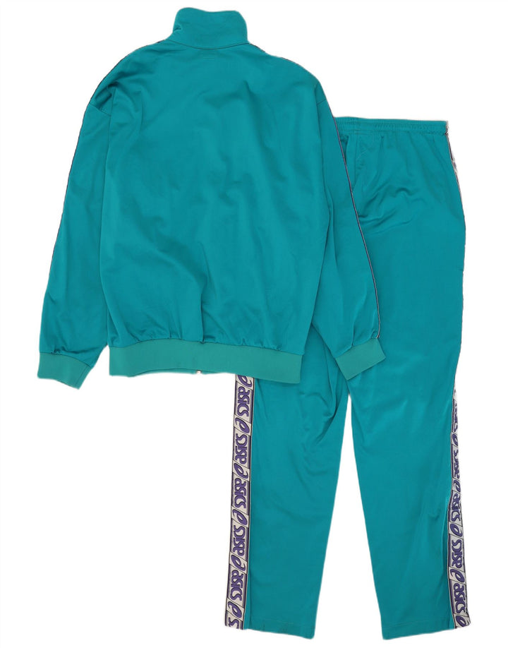 Asics Womens Graphic Full Tracksuit IT 52 Grande bloco colorido azul