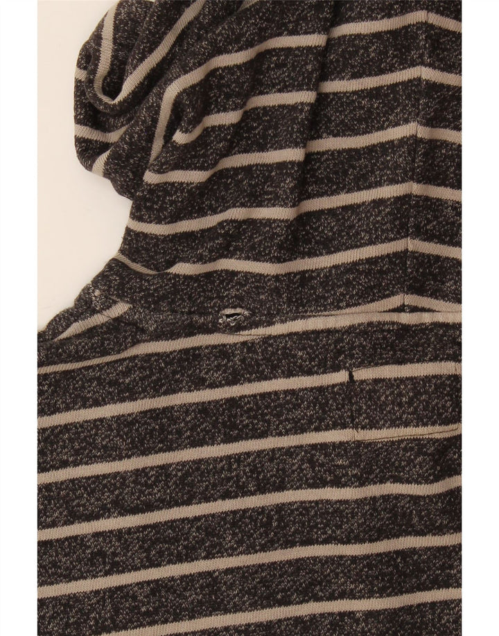 Suéter com capuz oversized feminino Rip Curl UK 10 listrado cinza pequeno