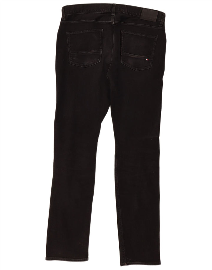 TOMMY HILFIGER Masculino Denton Straight Jeans W34 L34 Algodão Preto
