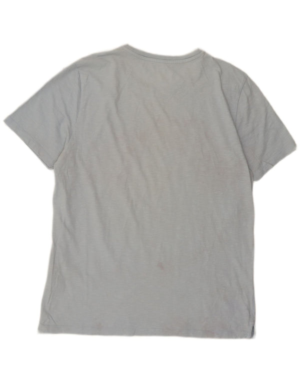 Camiseta gráfica masculina Fat Face Top grande algodão azul