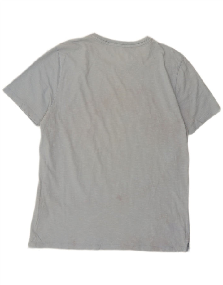 Camiseta gráfica masculina Fat Face Top grande algodão azul