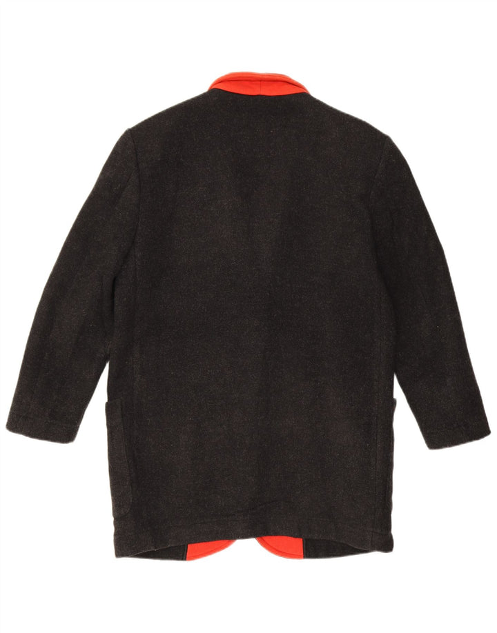 Jaqueta blazer feminina de grandes dimensões com 3 botões Benetton IT 40 pequena preta