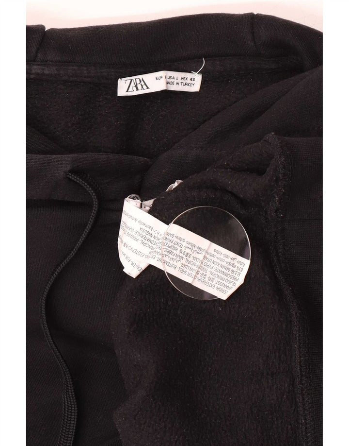 Zara moletom com capuz masculino grande algodão preto