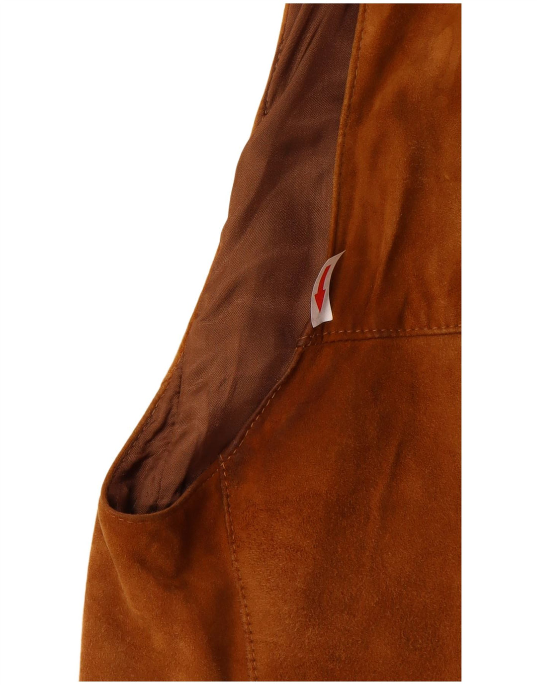 Colete masculino vintage de camurça UK 40 grande marrom
