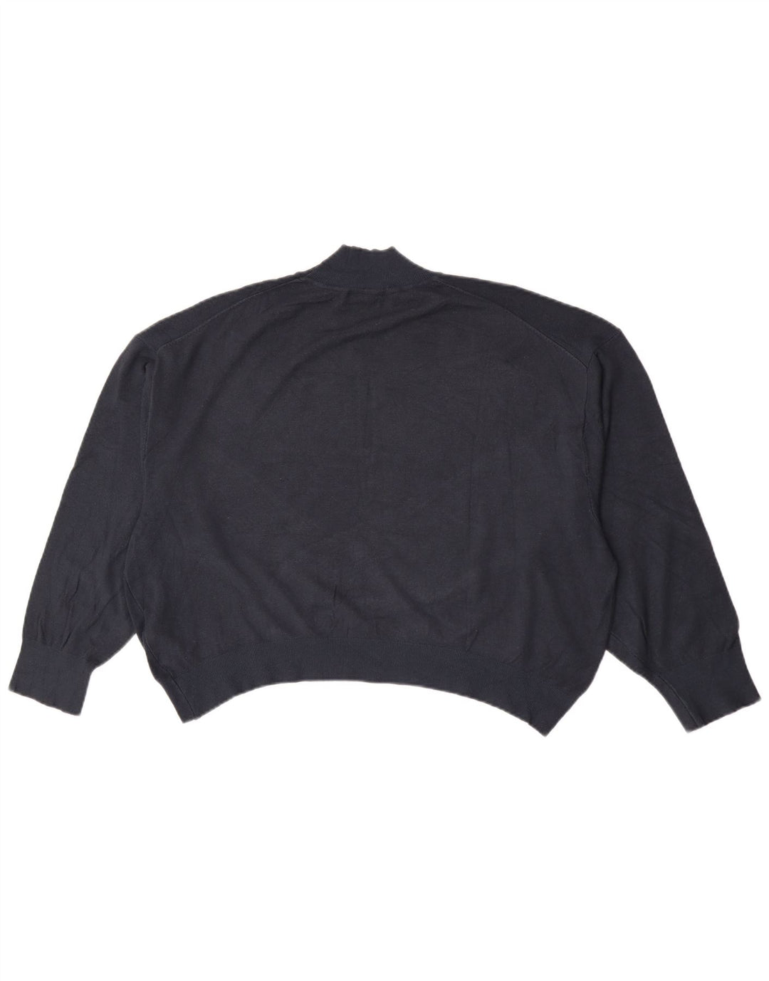 Zara Suéter feminino oversized com gola de tartaruga Reino Unido 16 grande azul marinho