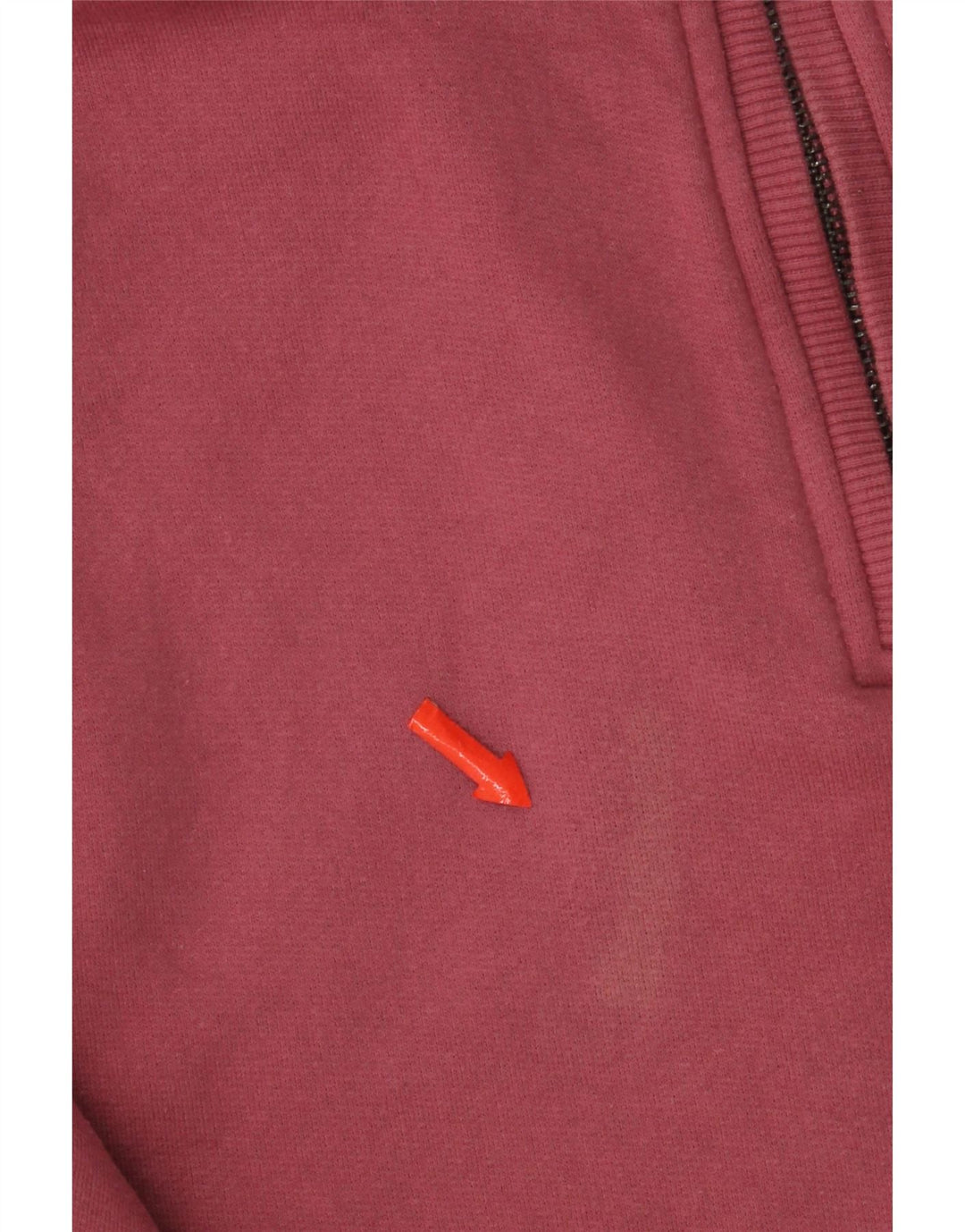 Suéter feminino Crew Clothing com zíper e gola em algodão rosa médio