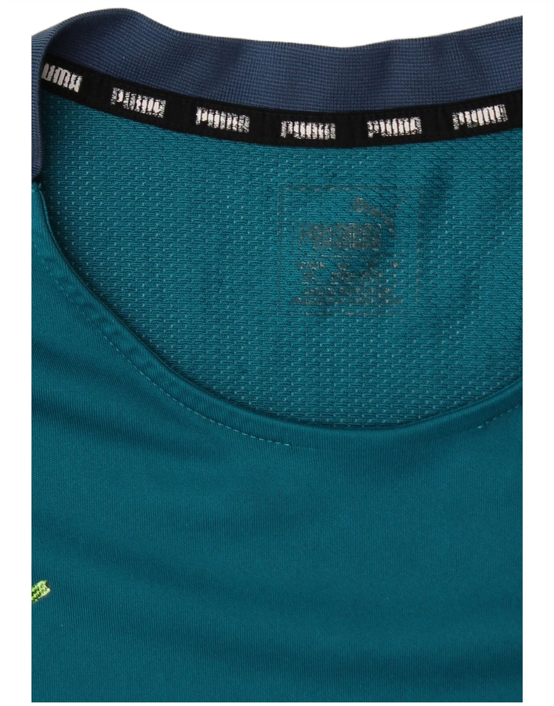 Camiseta masculina PUMA Top médio azul colorblock poliéster
