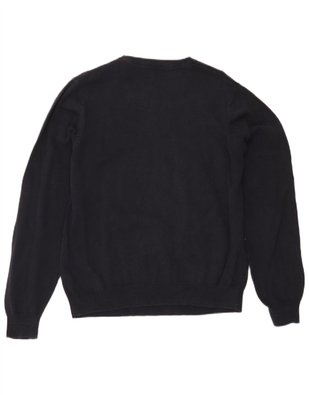 Suéter masculino Marks & Spencer Blue Harbor com gola redonda, azul marinho médio