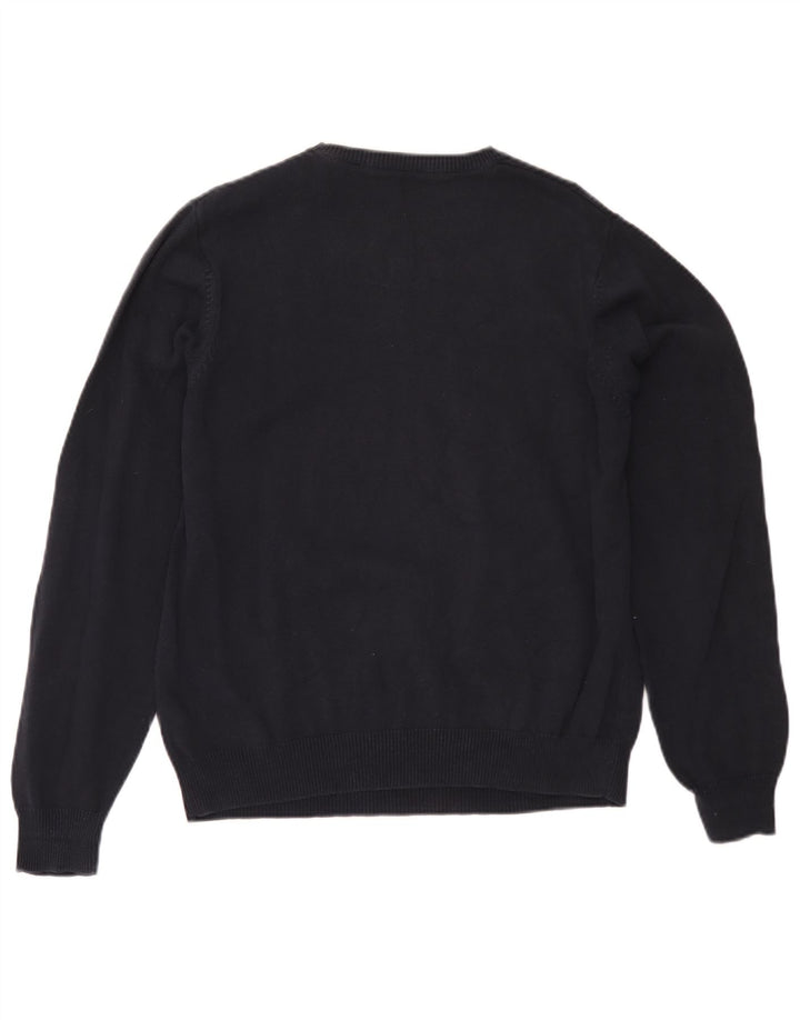 Suéter masculino Marks & Spencer Blue Harbor com gola redonda, azul marinho médio
